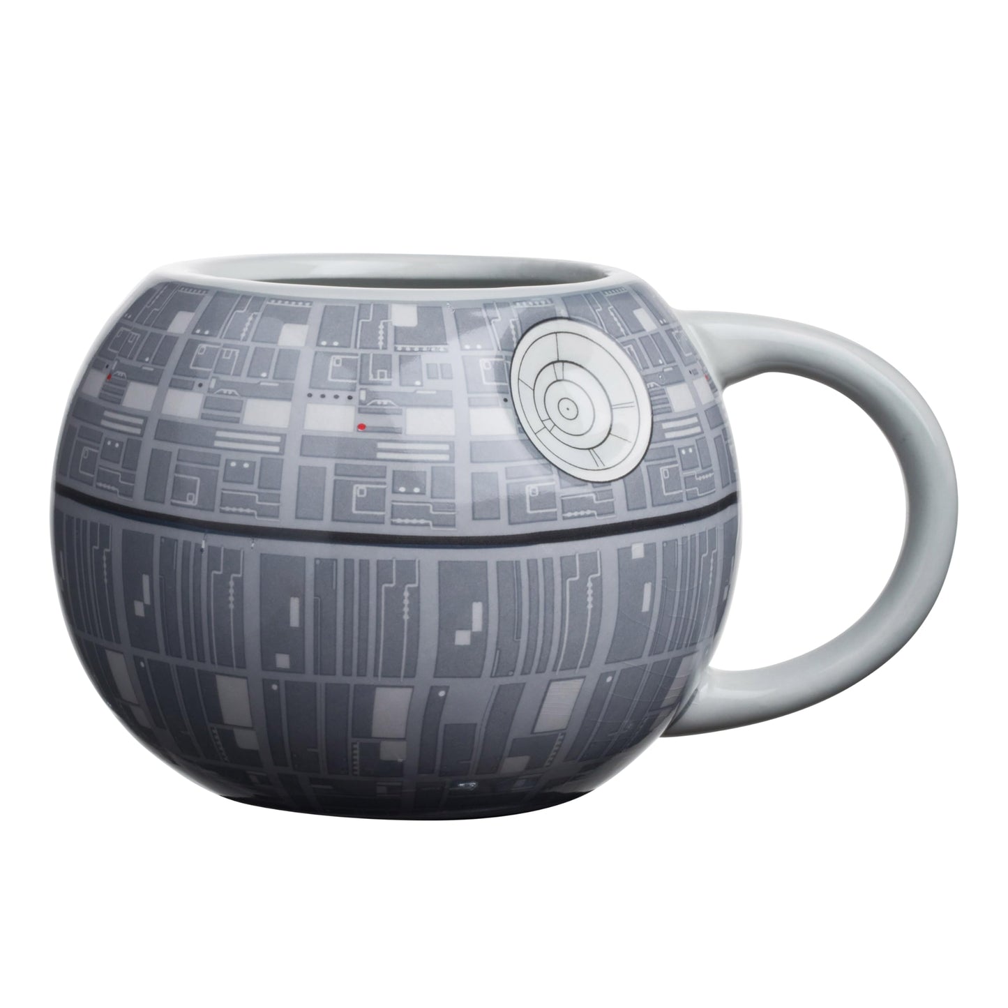 Silver Buffalo Star Wars Todesstern 3D-geformter Keramikbecher für Cappuccino, Latte oder heißen Tee, 590 ml, Grau-Mehrfarbig SV9195
