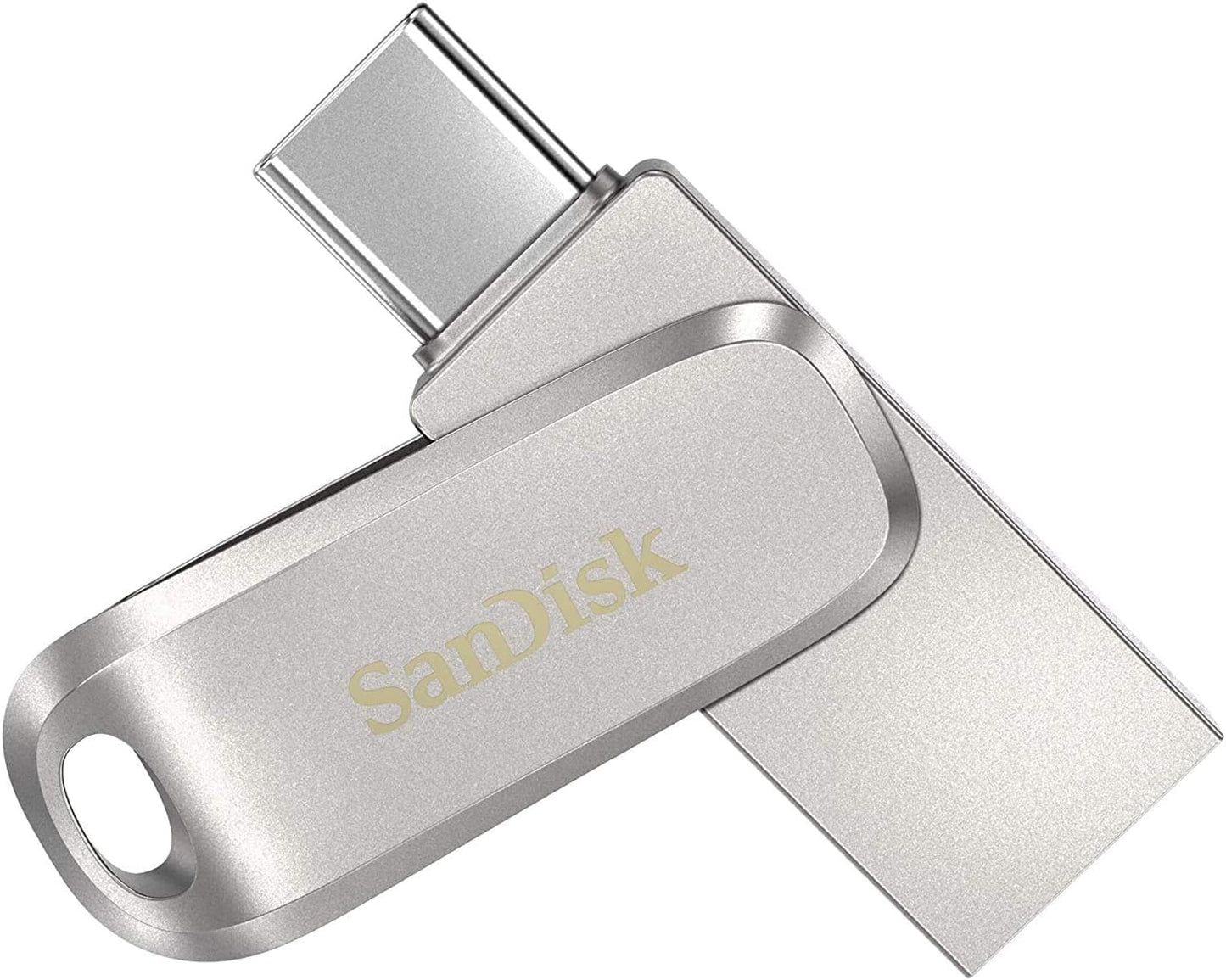 SanDisk 1 TB USB-Stick (2er-Pack) Ultra Dual Drive Luxe USB Typ-C für Smartphones, Tablets und Computer – High-Speed ​​USB 3.1 (SDDDC4-1T00-G46) inklusive (1) Everything But Stromboli Lanyard 