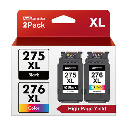 PG-275XL/CL-276XL Ink Cartridge Combo Pack Replacement for Canon 275 and 276 Ink cartridges for Pixma TR4720 TS3522 TS3520 TS3720 TS3722 TS3500 TR4722 TR4723 TR4700 High Yield (2 Pack)