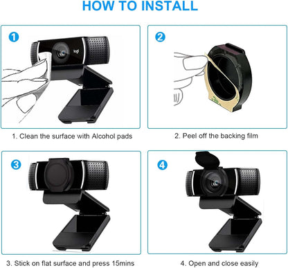 2er-Pack universelle Webcam-Abdeckung, Objektivabdeckungen für externe Desktop-Webcams, Blendschutz, Sichtschutzclip für Streaming-Webcams, kompatibel mit Logitech HD Pro Webcams C270/C615/C920/C930e/C922X 