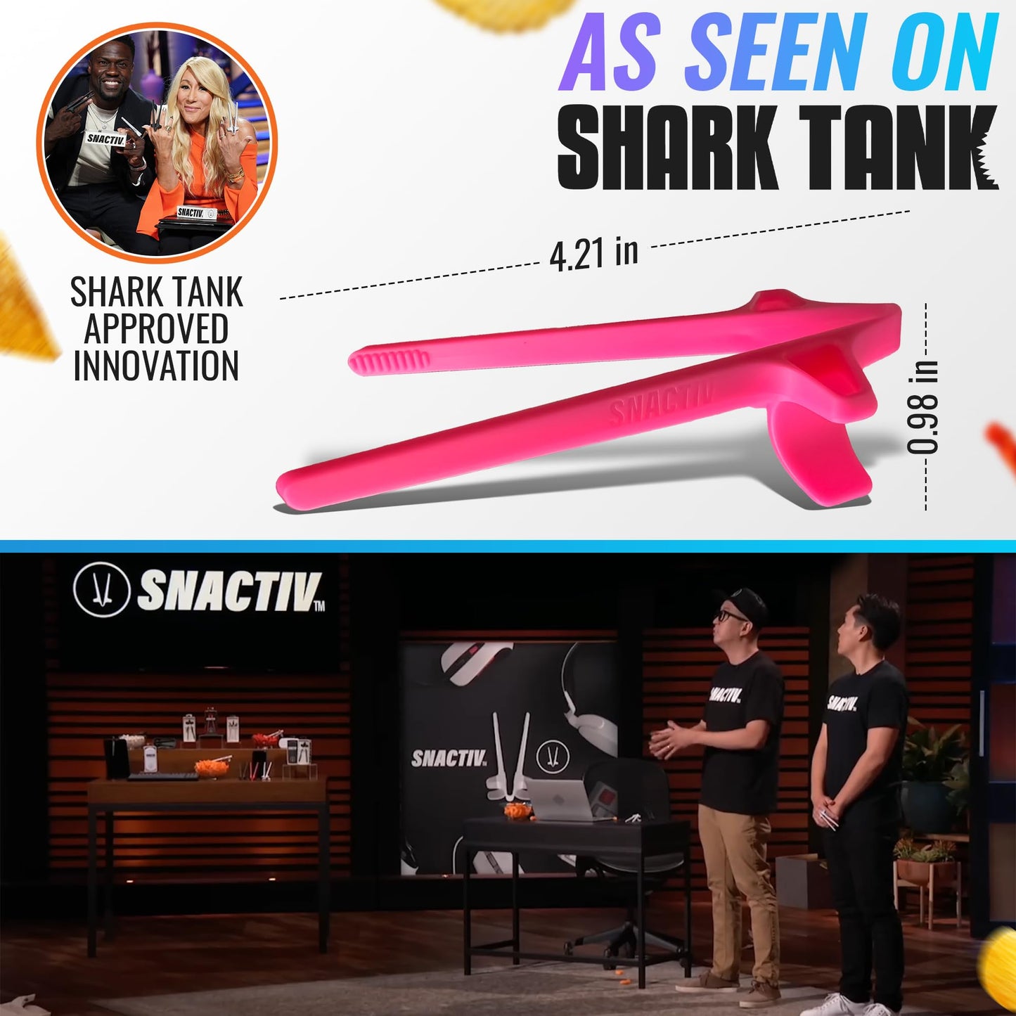 SNACTIV LITE Finger-Essstäbchen für Gamer, 4er-Set in Neon – bekannt aus der TV-Show „Shark Tank“! Das offizielle Snack-Tool der Zukunft – Snacks und Chips einfach genießen – die innovative Lösung für Gaming-Snacks.