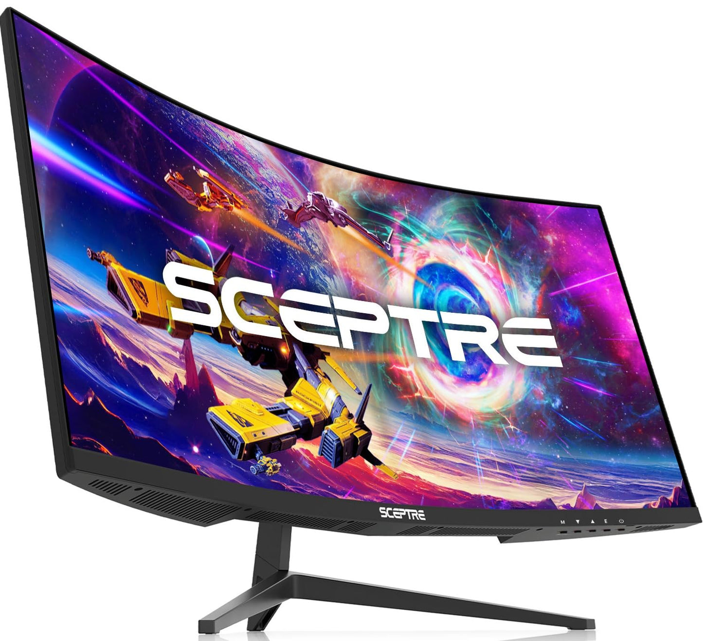Sceptre 30-Zoll Curved Gaming Monitor 21:9 2560x1080 Ultra Wide/ Slim HDMI DisplayPort bis zu 200Hz Eingebaute Lautsprecher, Metall Schwarz (C305B-200UN1)