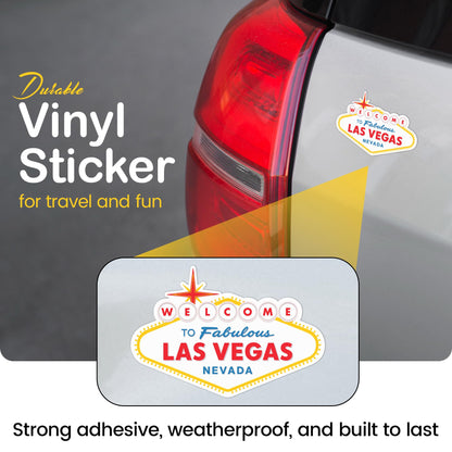 Sticky Expressions | (3 Pcs) Welcome to Fabulous Las Vegas Sticker - Size 3" by 2" - Strong Adhesive, Durable, Weatherproof Las Vegas Sticker. Perfect Vegas Stickers