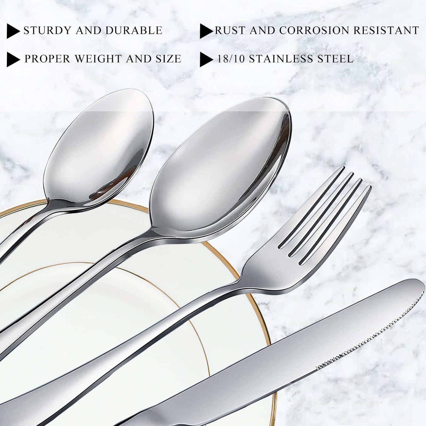 Teelöffel-Set, 6-teilig, 17 cm lange Löffel, hochwertiges, lebensmittelechtes 18/10-Edelstahl-Teelöffel-Set, Dessertlöffel aus Metall, robustes Küchenlöffel-Set, hochglanzpoliert und spülmaschinenfest