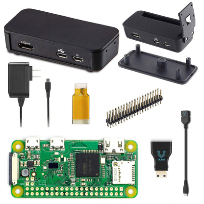 Raspberry Pi Zero W Basic Starter Kit (Schwarzes Gehäuse)