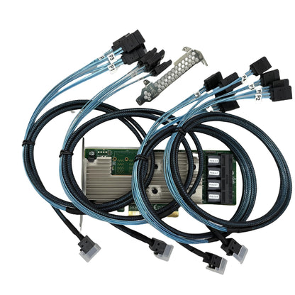 SXTAIGOOD SAS9305-16i SATA SAS 16 Port HBA 12Gbs RAID Controller Card Host Bus Adapter PCIe 3.0 x8 IT-Mode 05-25703-00 Card 9305-16i+4 * 8643 SATA Cable