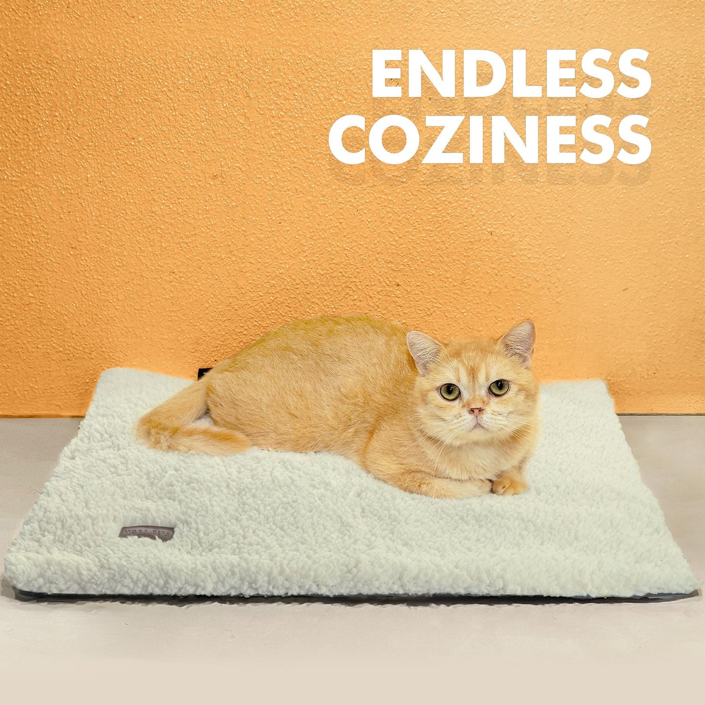 Self Warming Cat Bed Self Heating Cat Dog Mat 24 x 18 inch Extra Warm Thermal Pet Pad for Indoor Outdoor Pets with Removable Cover Non-Slip Bottom Washable Non Electric