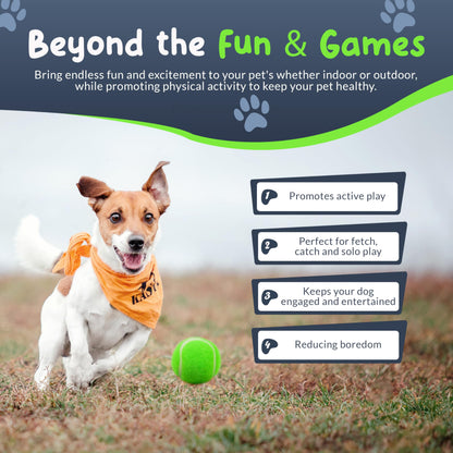 Quietschige Mini-Tennisbälle für kleine Hunde und Welpen – 3,8 cm – 6er-Pack – Hundespielzeug für kleine Hunde, positive Verstärkung beim Training, interaktives Apportieren, kleine Quietschbälle für Ballwerfer