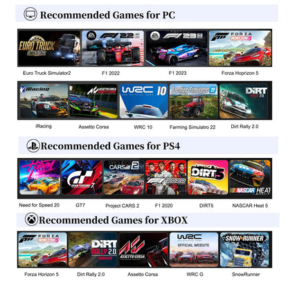 PXN Force Feedback PC-Rennlenkrad, abnehmbares 270/900 Grad V99 Lenkradsimulator mit Pedalen und Schalthebel für Windows-PC, PS4, Xbox One und Xbox Series X/S