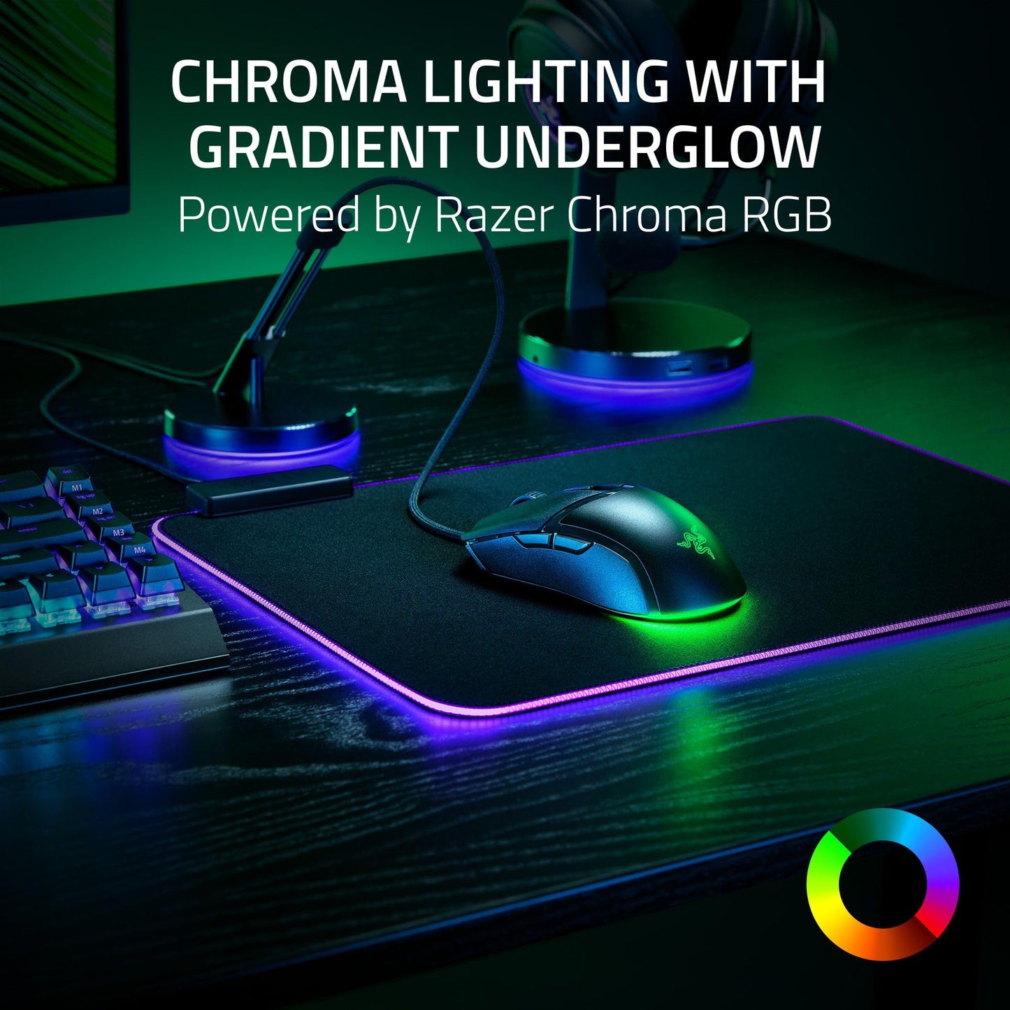 Razer Cobra Wired Gaming Mouse: 58g Lightweight Design - Gen-3 Optical Switches - Chroma RGB Lighting with Underglow - Precise 8500 DPI Optical Sensor - 100% PTFE Mouse Feet - Speedflex Cable - Black