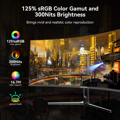 SANSUI 32 Inch Curved 240Hz Gaming Monitor High Refresh Rate, FHD 1080P Gaming PC Monitor HDMI DP1.4, Curved 1500R, 1Ms MPRT, HDR,Metal Stand,VESA Compatible(DP Cable Incl.)