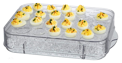 Prodyne Charcuterie On Ice & Deviled Eggs On Ice Platter 2 Piece Serveware Set