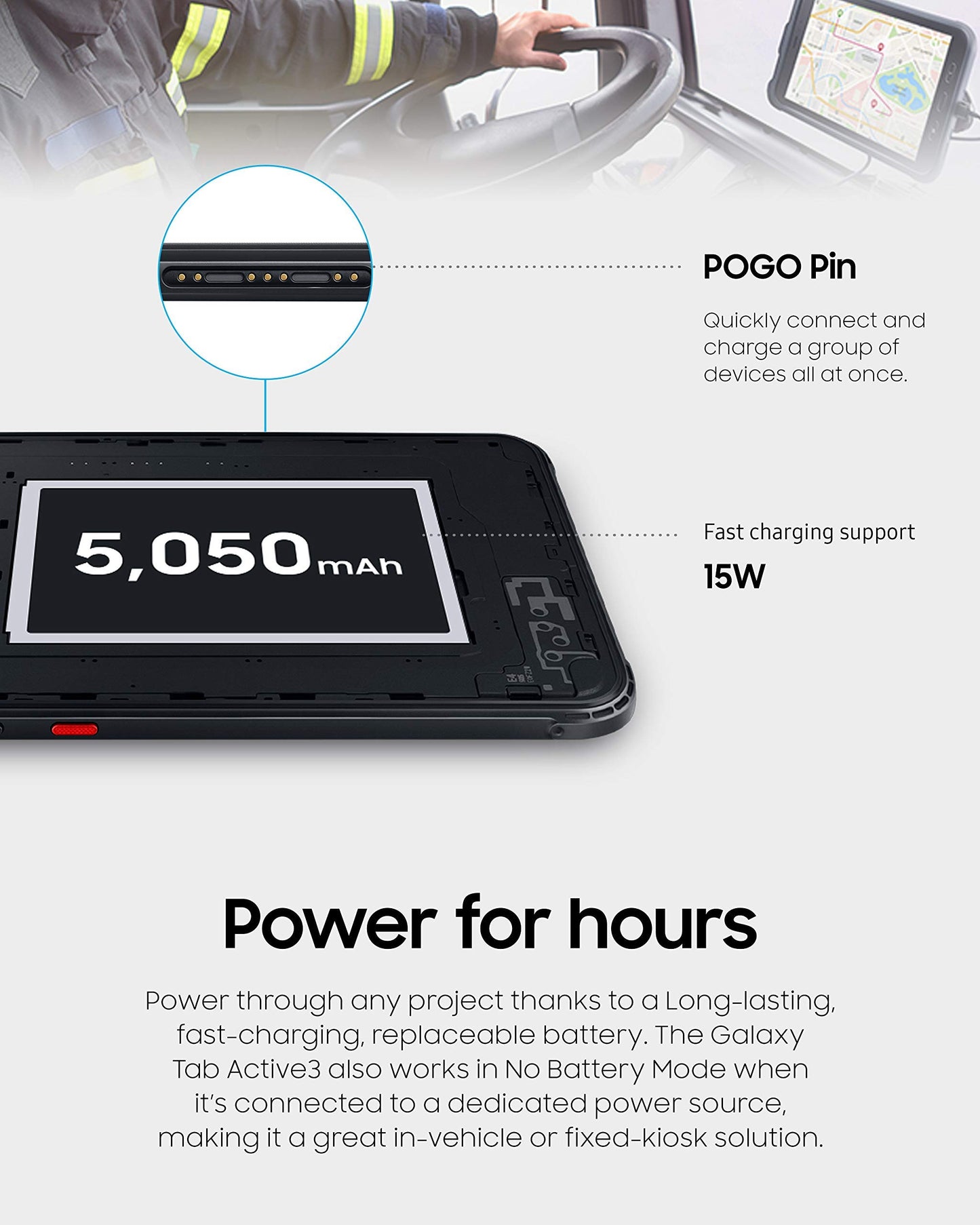 Samsung Galaxy Tab Active3 Water-Resistant 8” Rugged Tablet |64GB & WiFi - LTE (Unlocked) | Biometric Security (SM-T577UZKDXAA) Black (Renewed)