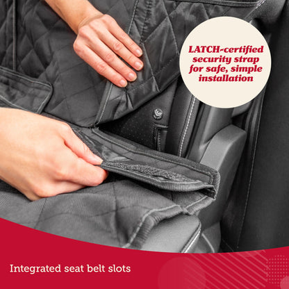 Lusso Gear Dog Car Seat Cover - Waterproof Non-Slip Car Back Seat Protector - Rear Car Seat Cover for Dogs - Universal Fit for Sedans Trucks SUVs - Scratchproof Backseat Car Cover - Machine Washable