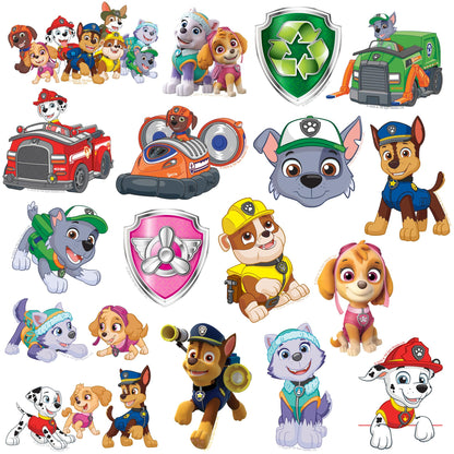 Paw Patrol Variety 50ct Vinyl Large Deluxe Stickers Variety Pack - Laptop, Water Bottle, Scrapbooking, Tablet, Skateboard, Indoor/Outdoor