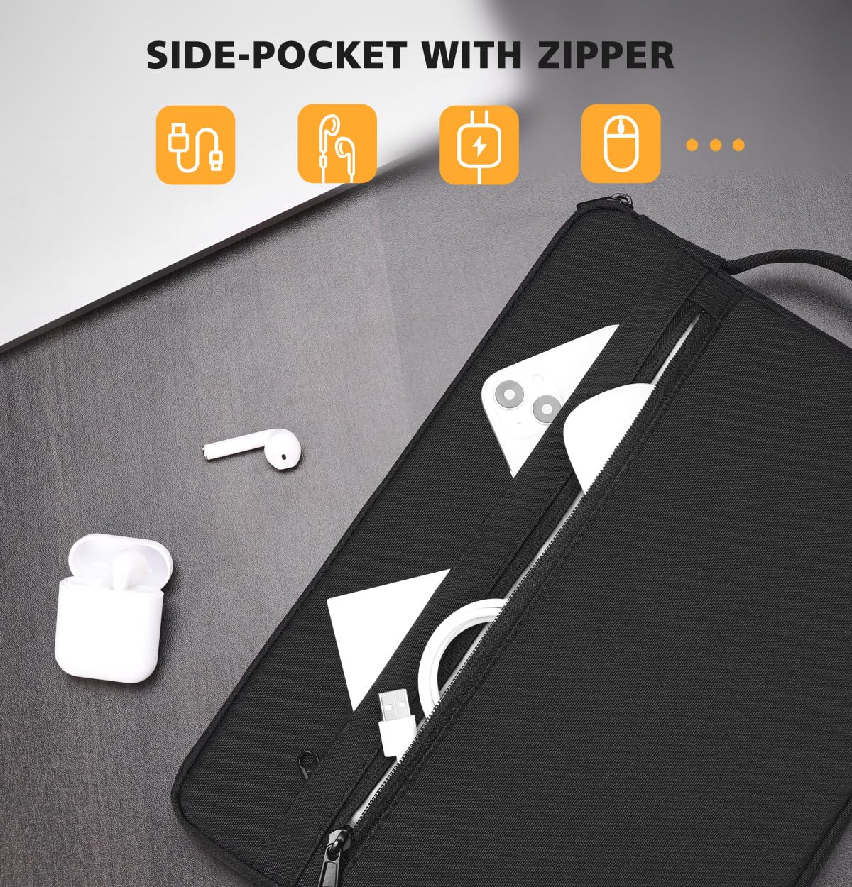 KIZUNA Laptoptasche, 17 Zoll, wasserabweisend, passend für 17,3" Lenovo Legion 5/5i/Dell G7 17/IdeaPad L340/HP Gaming Pavilion 17/Envy Laptop 17/Acer Chromebook 317/Asus, Schwarz 