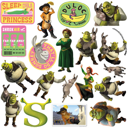 Shrek 2 50ct Vinyl Large Deluxe Stickers Variety Pack - Laptop, Water Bottle, Scrapbooking, Tablet, Skateboard, Indoor/Outdoor
