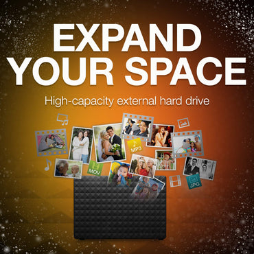 Seagate Expansion Desktop 16TB External Hard Drive HDD - USB 3.0 for PC & Laptop - 1-Year Rescue Service (STEB16000402), Black
