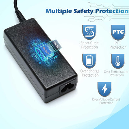 65-W-Netzteil für Laptops, kompatibel mit HP Envy 13, 15, 17, 15t, 15m, 17m, X360, 15-1039wm, 15-1033wm, 15-1010dx, 15-w237cl, 15-w110nr, 15-ee1093cl, 15m-eu0033dx, 17m-ch0013dx (Netzkabel) 