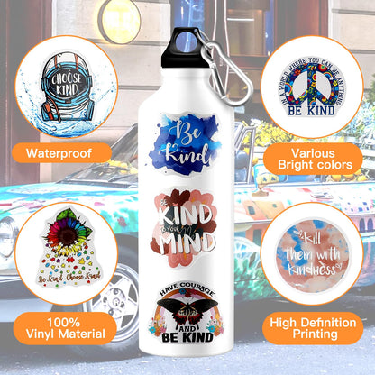 Sayglossy 500 Stück Freundlichkeitsaufkleber, Vinyl-Aufkleber, wasserfest, ideal für Wasserflaschen, zur Motivation und Ermutigung in der Physiotherapie, für Jugendliche, Erwachsene und Lehrer