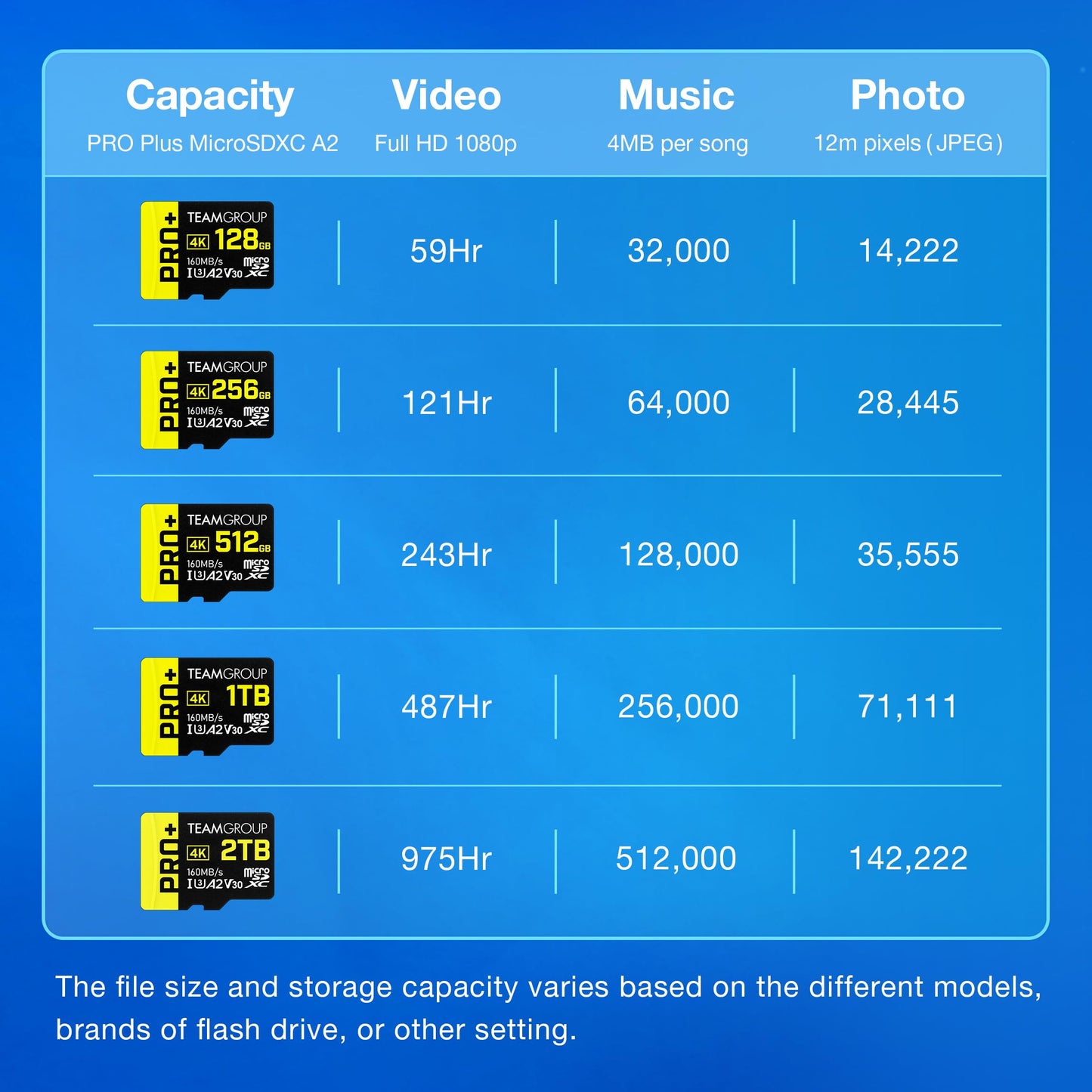 TEAMGROUP A2 Pro Plus Karte 1 TB Micro SDXC UHS-I U3 A2 V30, Lese-/Schreibgeschwindigkeit bis zu 160/110 MB/s für Nintendo Switch, Steam Deck, Spielekonsolen, Tablets, Smartphones, 4K-Aufnahmen, mit Adapter TPPMSDX1TIA2V3003