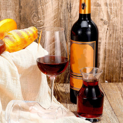 12 Pack Single Serving Wine Carafe Glass Small Mini Carafe Individual Wine Refill Decanter for Dinner Parties Tastings Bars Restaurants (6.5 oz)