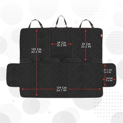 Lusso Gear Dog Car Seat Cover - Waterproof Non-Slip Car Back Seat Protector - Rear Car Seat Cover for Dogs - Universal Fit for Sedans Trucks SUVs - Scratchproof Backseat Car Cover - Machine Washable