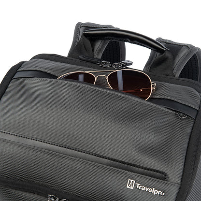 Travelpro Crew Executive Choice 3 Medium Top Load Backpack fits up to 15.6 Laptops and Tablets, USB A and C Ports, Men and Women, Jet Black