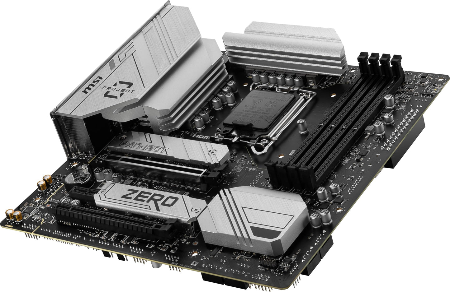 MSI B760M Project Zero Gaming Motherboard (Support 14th/13th/12th Gen Intel Processors, LGA 1700, DDR5, PCIe 5.0, M.2 Slots, 2.5Gbps LAN, USB 3.2 Gen2, HDMI/DP, Wi-Fi 6E, Bluetooth 5.3, mATX)