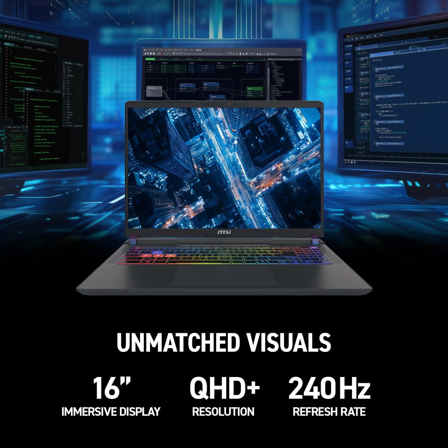 MSI Vector 16 HX AI 16” 240Hz QHD+ Gaming Laptop: Intel Core Ultra 9-275HX, NVIDIA Geforce RTX 5070Ti, 16GB DDR5, 1TB NVMe SSD, Thunderbolt 5, Wi-Fi 7, Win 11 Home: Cosmo Gray A2XWHG-211US