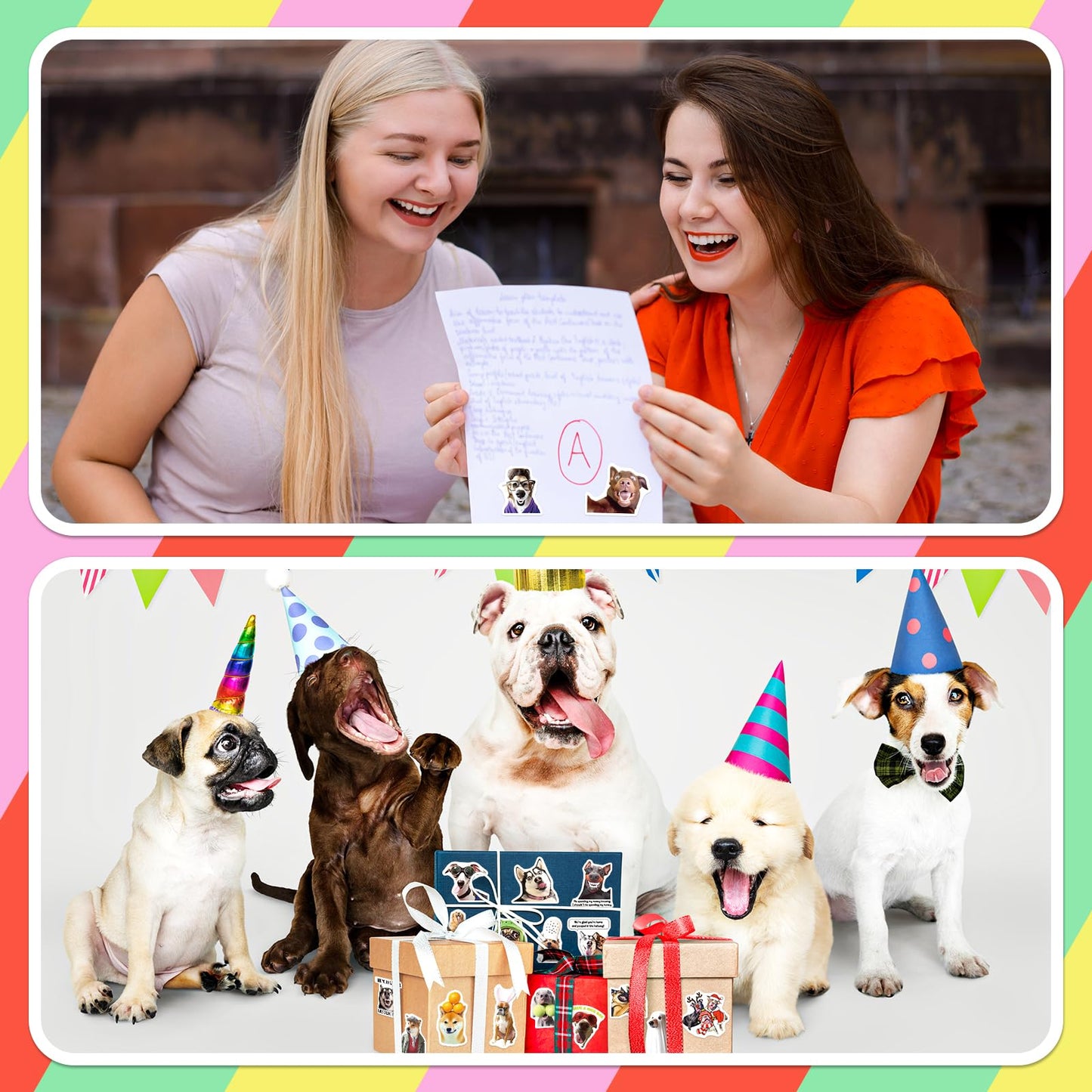 SigyoJeom 200 lustige Hunde-Meme-Aufkleber für Laptops, Welpen-Aufkleber für Erwachsene und Teenager, Hunde-Aufkleber-Set für Wasserflaschen, Handyhüllen, Meme-Haustiere, Hunde-Partyaufkleber für Hundeliebhaber