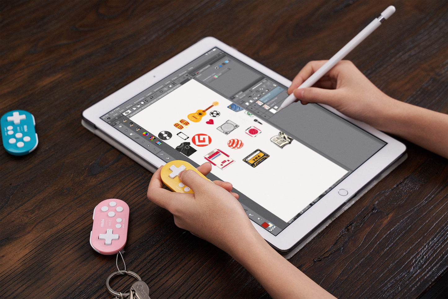 Nargos 8Bitdo Zero 2 Bluetooth Key Chain Sized Mini Controller for Nintendo Switch, Windows, Android and macOS (Turquoise Edition)