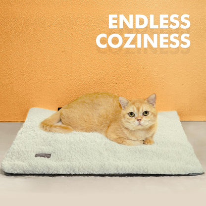 Self Warming Cat Bed Self Heating Cat Dog Mat 24 x 18 inch Extra Warm Thermal Pet Pad for Indoor Outdoor Pets with Removable Cover Non-Slip Bottom Washable Non Electric