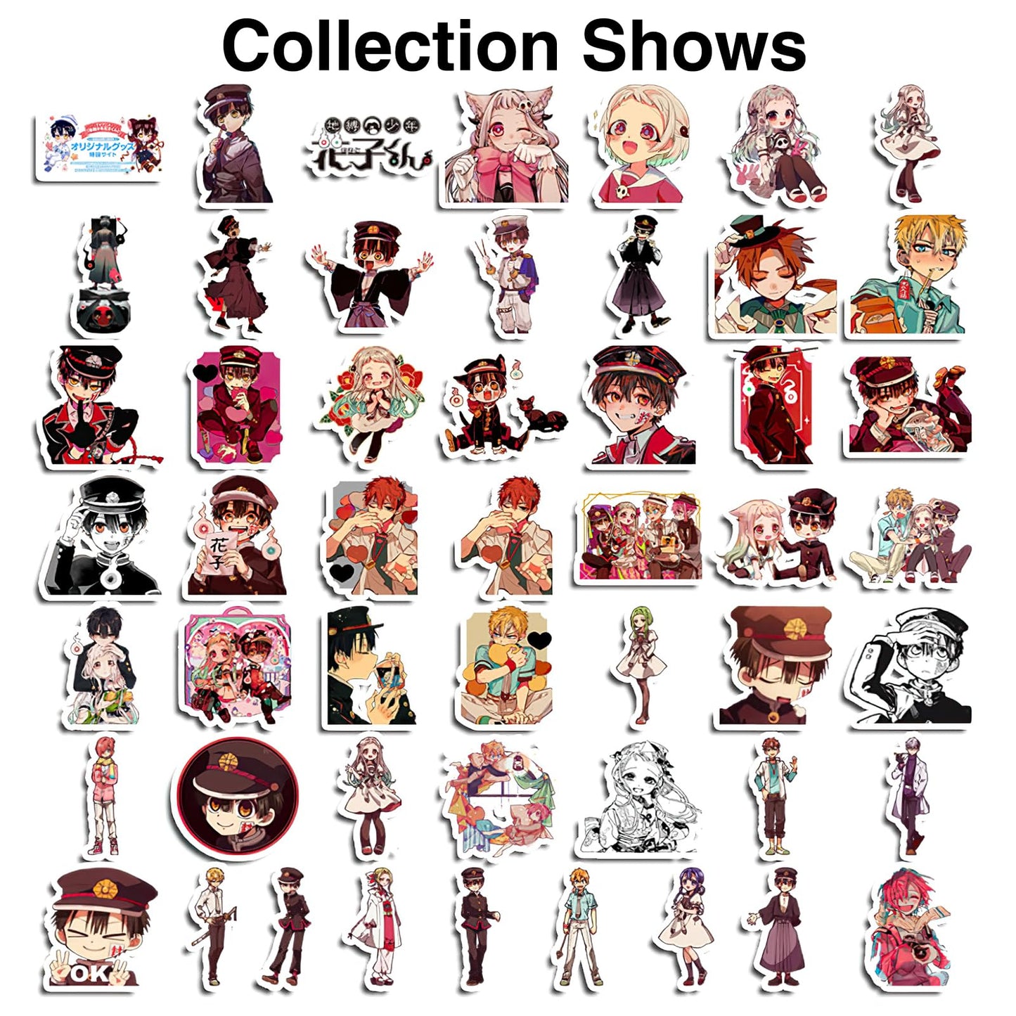 Pounchi Cute Anime Stickers (100 Pcs) Cartoon PVC Sticker, Gifts for Laptop Water Bottle Skateboard Party Supplies Decorations Teens Kids