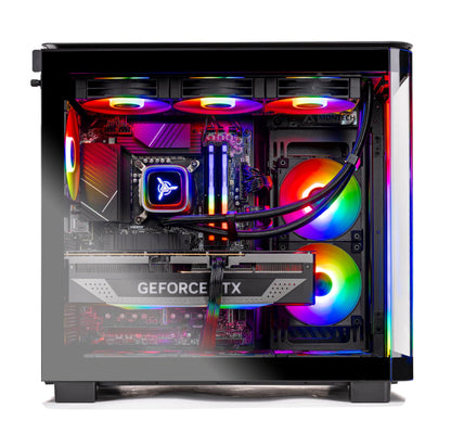 Skytech King 95 Gaming-PC, Ryzen 7 7800X3D 4,2 GHz (5 GHz Turbo Boost), NVIDIA RTX 5070 Ti 16 GB, 1 TB Gen4 SSD, 32 GB DDR5 RAM 6000 RGB, 850-W-Gold-Netzteil, 360-mm-ARGB-AIO-Wasserkühlung, WLAN, Windows 11