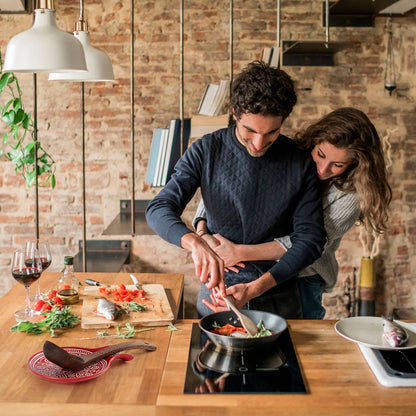 Löffelablage aus Keramik, Kochlöffelhalter für Küchenarbeitsplatte/Herd/Esstisch, modernes Landhausdekor, groß (blau) 
