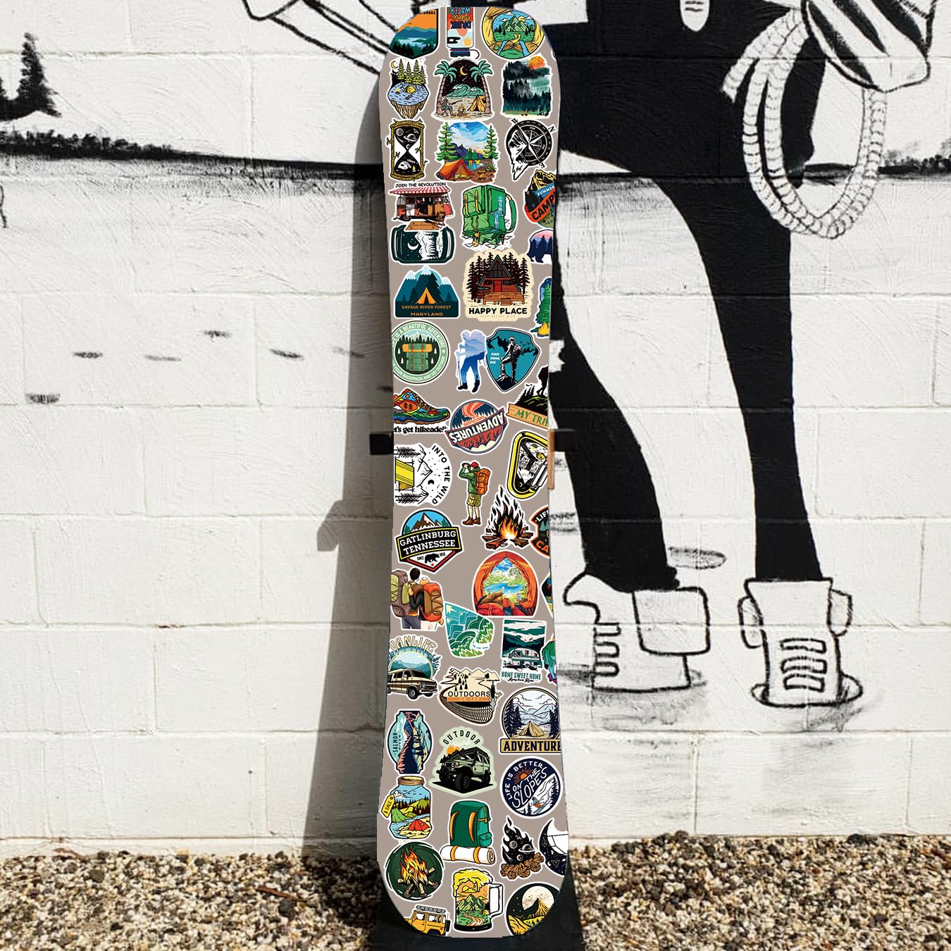 SEEYEON 200 Outdoor-Aufkleber für Kinder und Erwachsene, wasserfest, für Camping, Wandern, Wasserflaschen, Laptops, Scrapbooks, Gepäck, süße Abenteuer-Aufkleber für Jungen und Mädchen