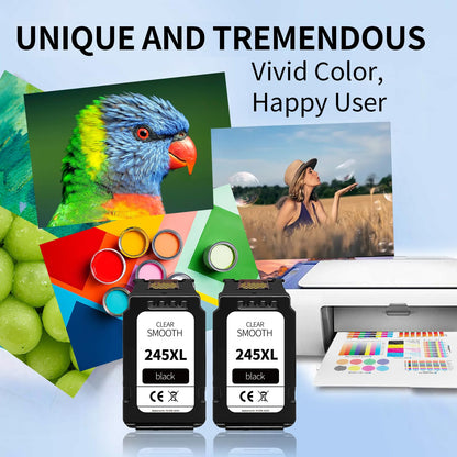 PFKink 245XL Black Ink Cartridge Replacement for Canon PG-245 PG-245XL PG 245 245XL 245 XL PG-243 Used in Canon PIXMA MX492 MX490 MG2920 MG2420 MG2520