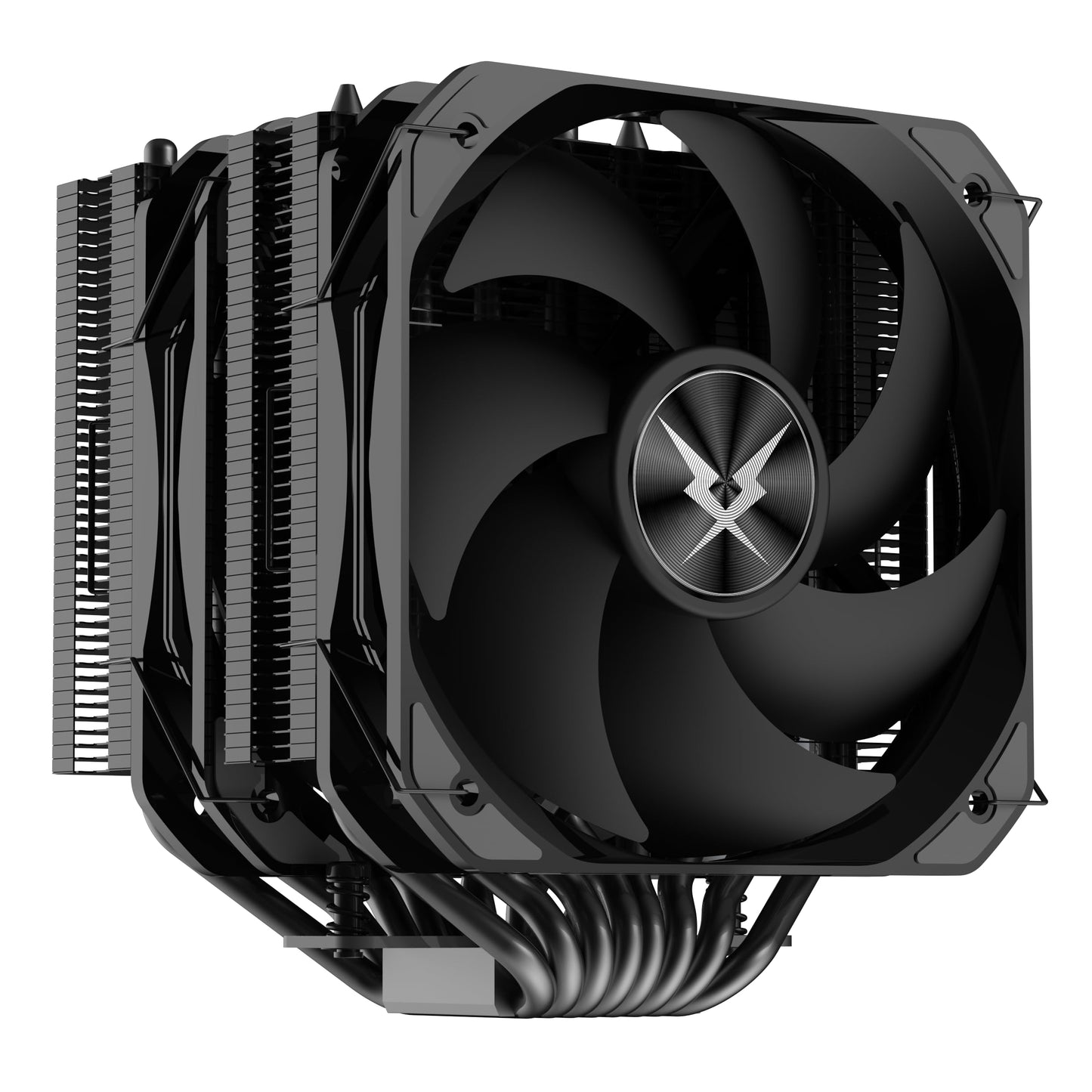 RUIX GT820 CPU-Luftkühler, 8 Heatpipes, Dual-Tower, 130-mm-PWM-Lüfter, 240 W TDP, für AMD AM4 AM5/Intel LGA 1851/1700/1200/115X, Schwarz – ohne Beleuchtung