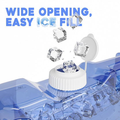 Refrigerator Water Dispenser 1.1 Gallon Bottle with Spigot - BPA Free Plastic Slim Water Jug with Spout Leak Proof | Refillable Fridge Water Container, Convenient Handles