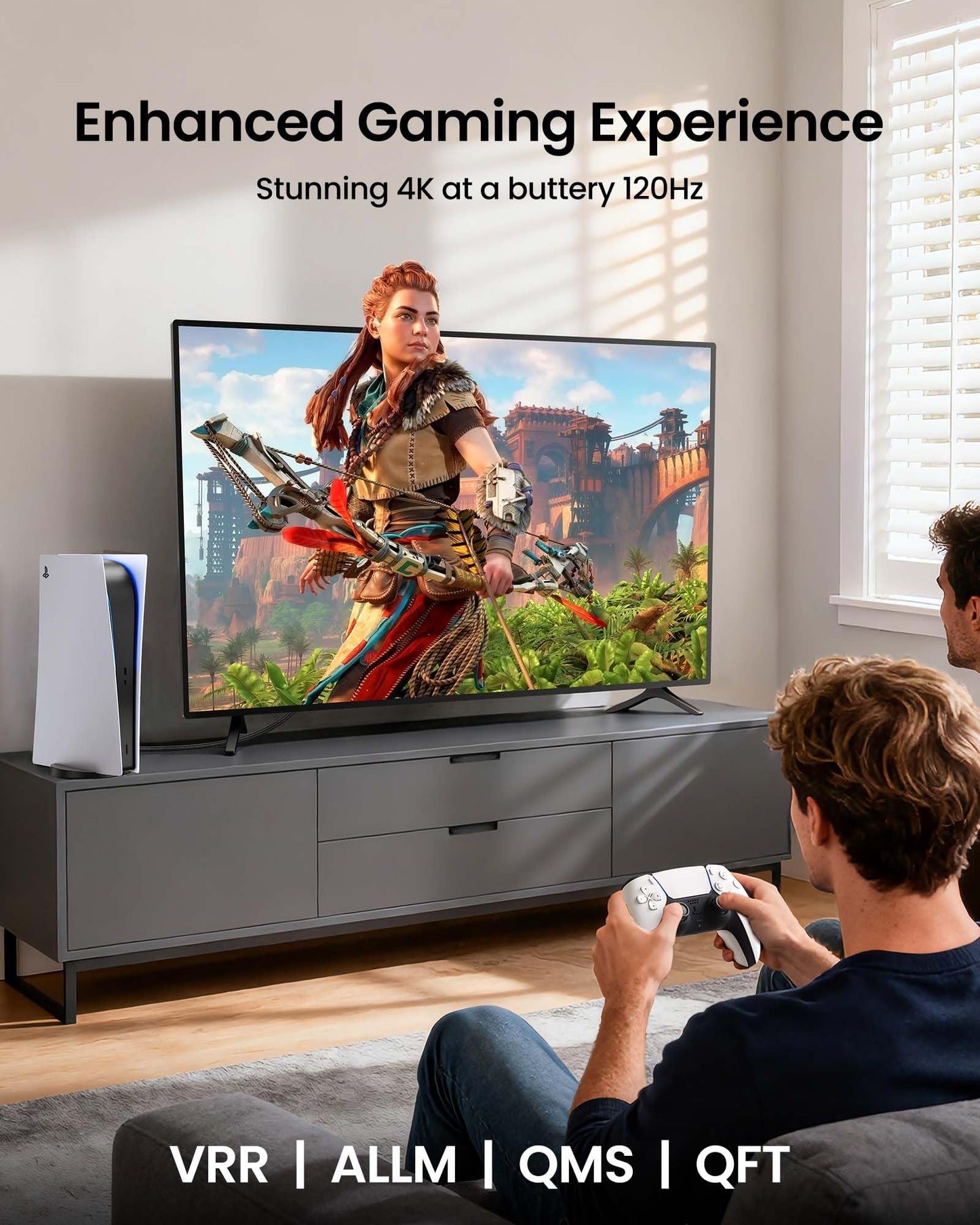 Silkland 8K HDMI ARC/eARC Kabel 2.1 für Soundbars, 2 m, 8K@60Hz, 4K@120Hz, High-Speed-HDMI-Kabel für Heimkino, 48 Gbit/s, Dolby Atmos, DTS:X, kompatibel mit Vizio, Samsung, Bose Soundbars, UHD-Fernsehern und Blu-ray-Playern 