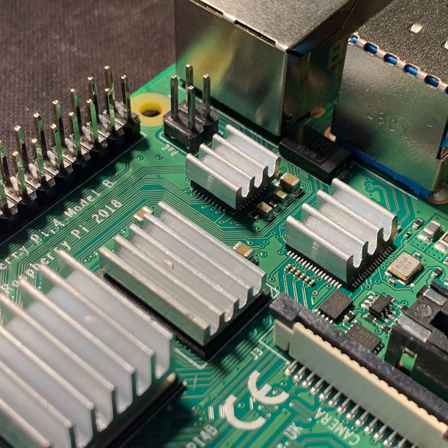 100 Pcs Heatsinks (Multi-Size&Multi-Color), Heatsink Kit with 3M 8810 Conductive Adhesive Tape Aluminum Heat Sink Copper Heat Sinks Cooler for Raspberry Pi 5/4/3/Zero VRM SSD 3D Printer