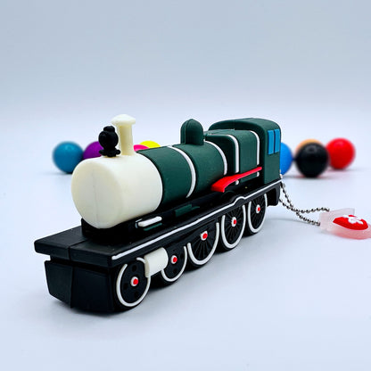 Novelty Flash Drive - Cool Flash Drive - Novelty USB 16GB (Green Locomotive)