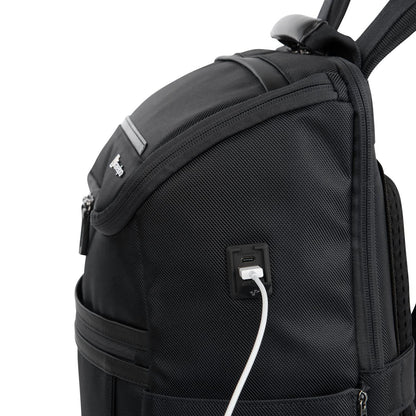 Travelpro Crew Executive Choice 3 Medium Top Load Backpack fits up to 15.6 Laptops and Tablets, USB A and C Ports, Men and Women, Jet Black