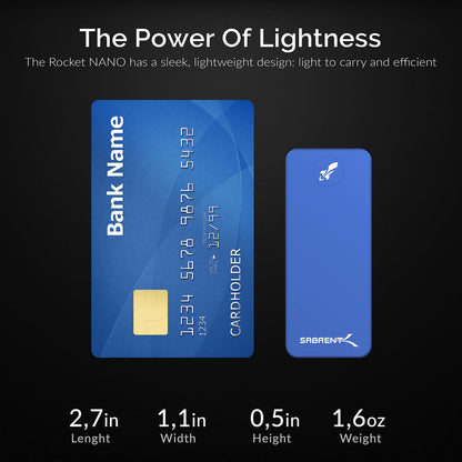 SABRENT 1TB Rocket Nano External Aluminum SSD Up to 1000MB/s (Pink) (SB-1TB-NANO-PNK)