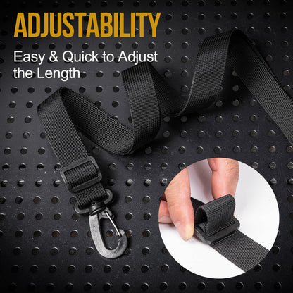 OneTigris Shoulder Straps Replacement Adjustable Strap for Briefcase Messenger Bag (2PC, Black)