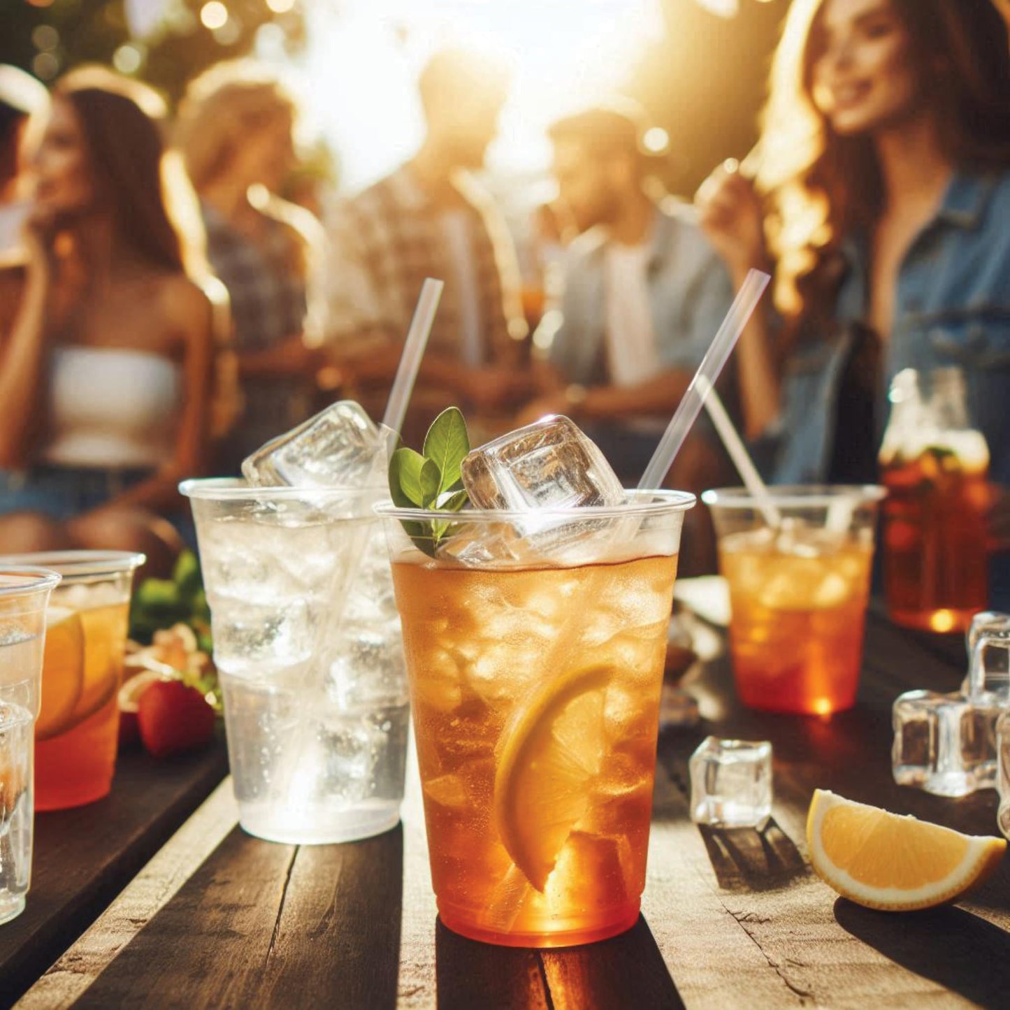 Party Essentials Disposable Plastic Drinking Straws, 10.25" Giant/300 Count, Individually Wrapped Clear