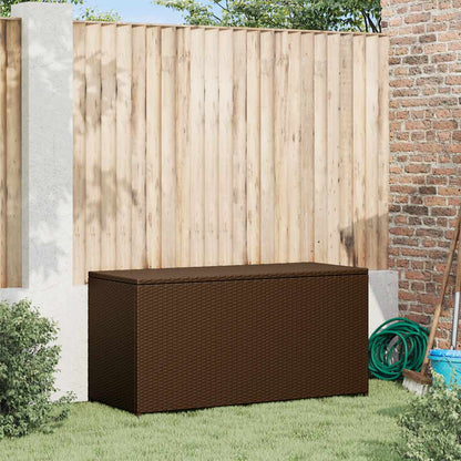 Garten-Auflagenbox Braun 120x50x60 cm Poly Rattan