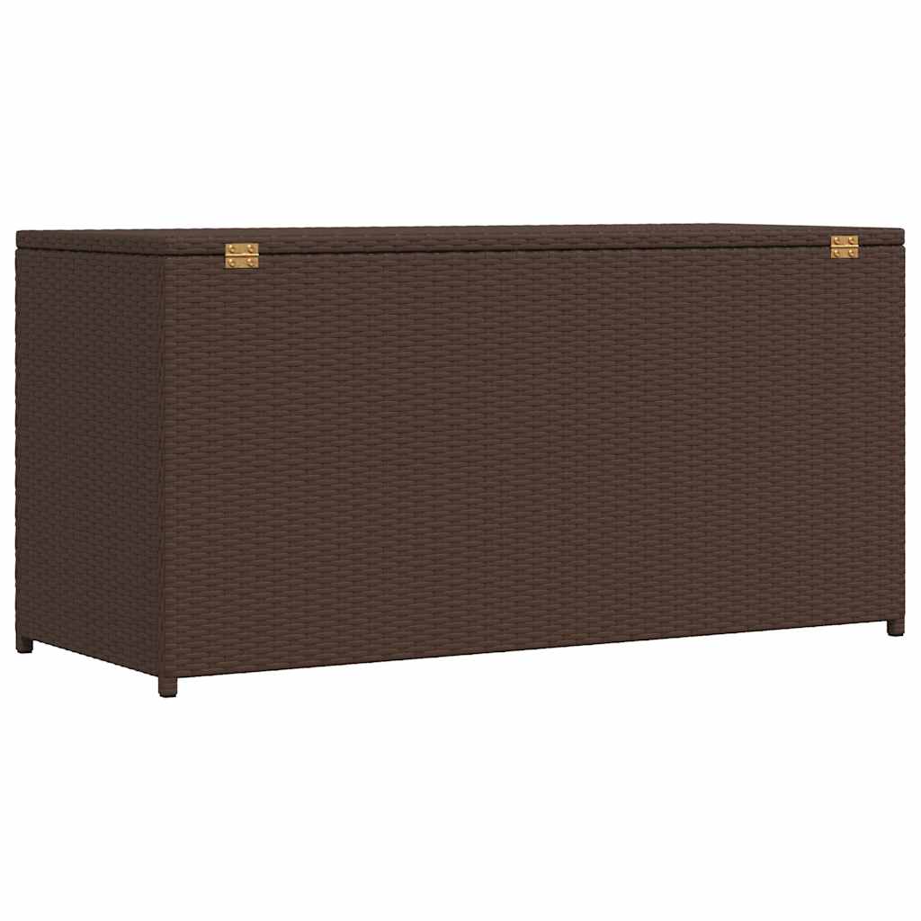 Garten-Auflagenbox Braun 120x50x60 cm Poly Rattan
