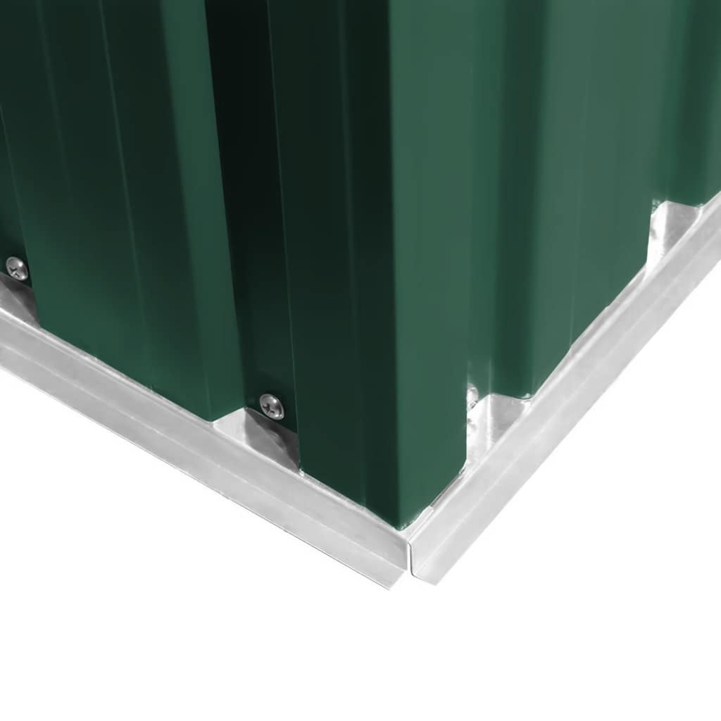 Gartenschuppen Grün Metall 204 x 132 x 186 cm